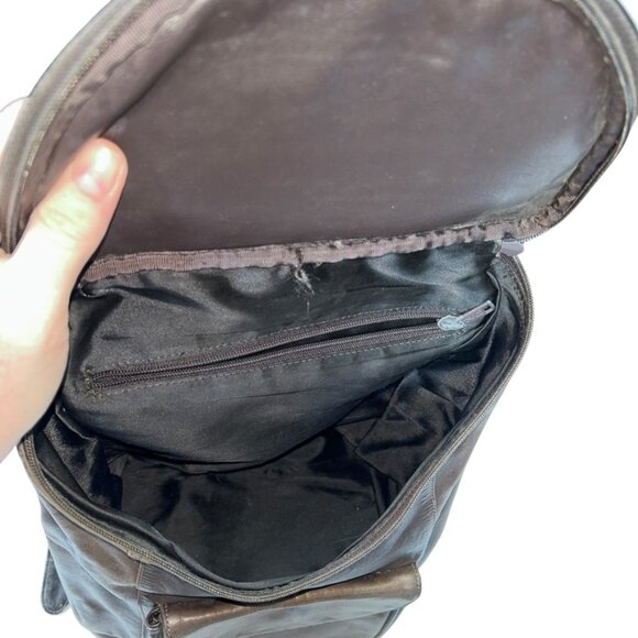Elegant Brown Leather Backpack main image 5